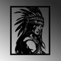 Wallity Tribal Chief Accesorio Decorativo de Pared de Metal Negro